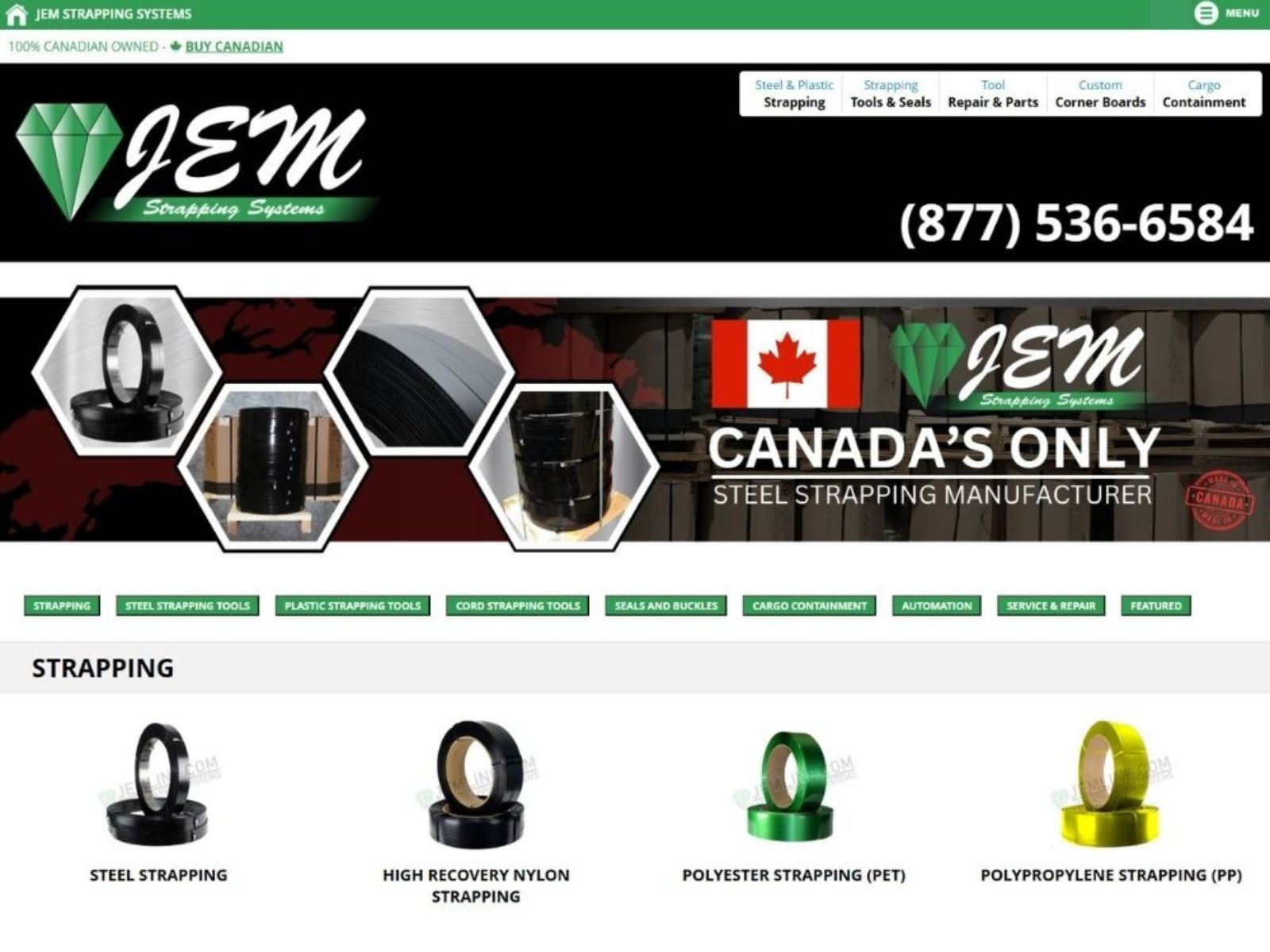 JEM Strapping Systems Website & Logo Brand Identity Design