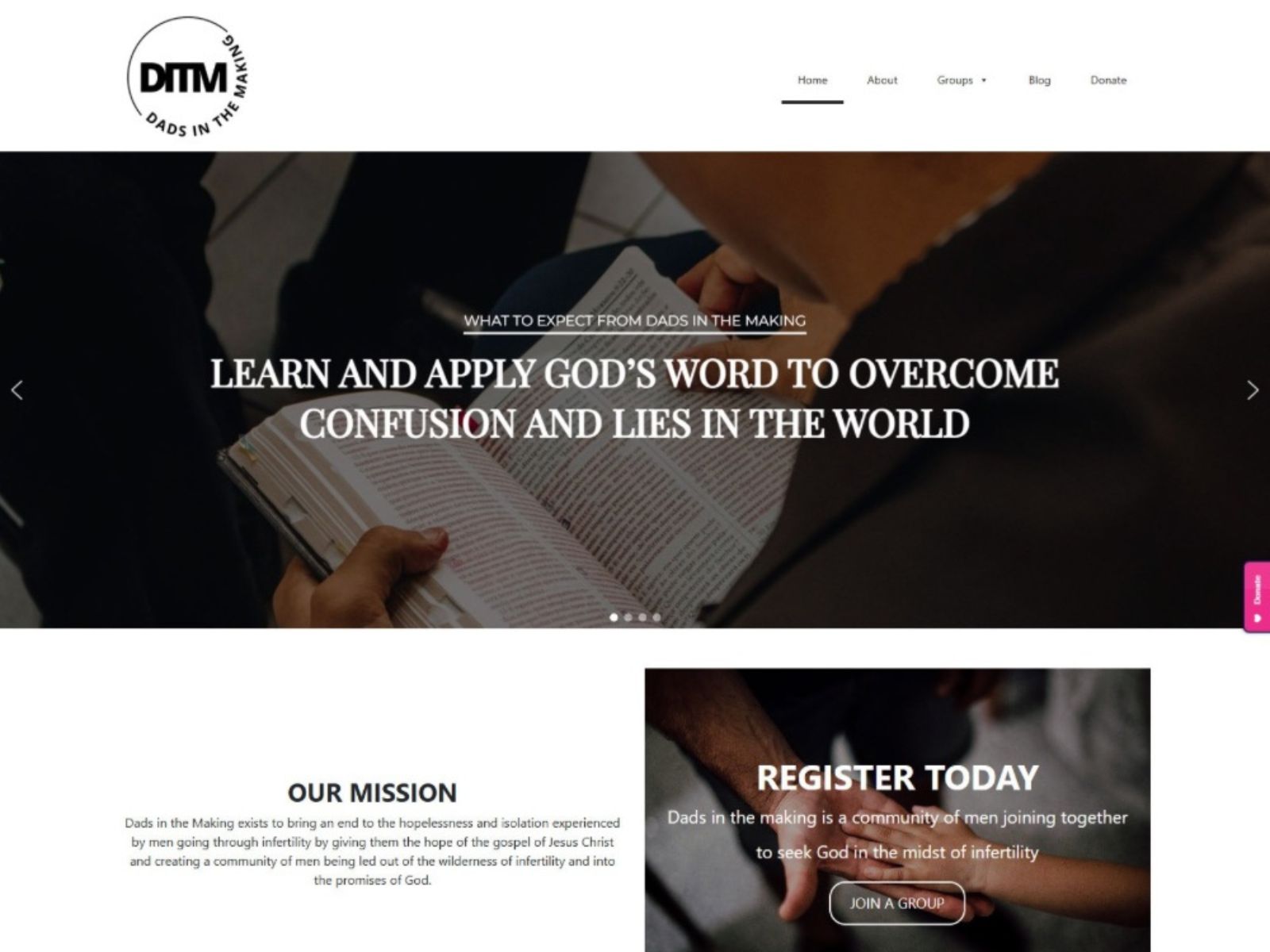 Dads in the Making Website & Logo Brand Identity Design